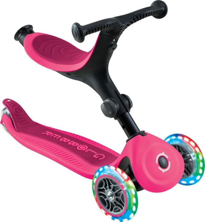 Globber Scooter Go.Up Active Lights Funchsia (744-110) (4)