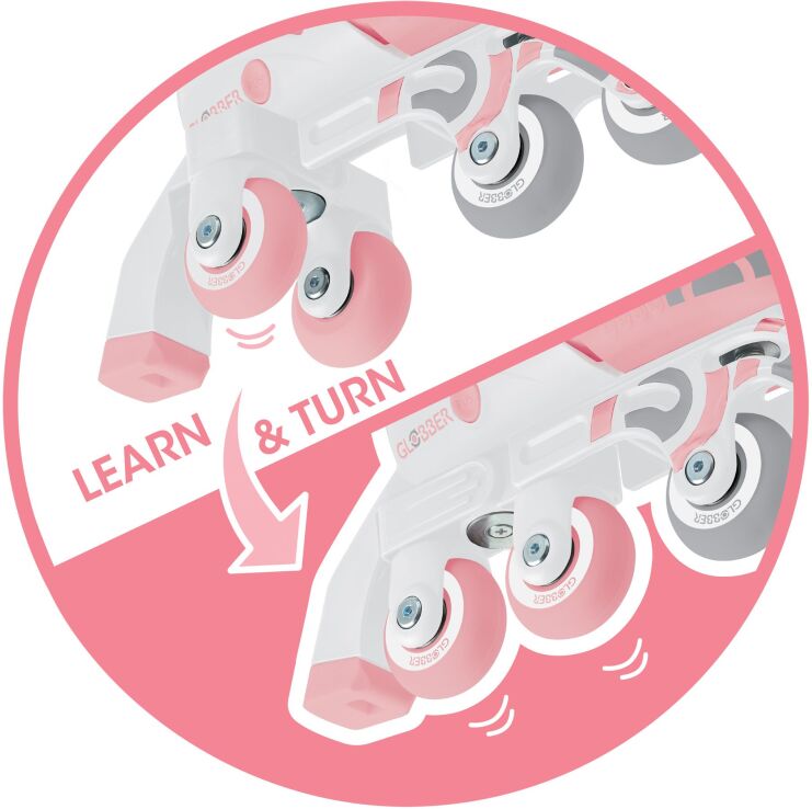 Globber Inline Skates 2 In 1 No 30-33 Pastel Pink (783-210) (9)