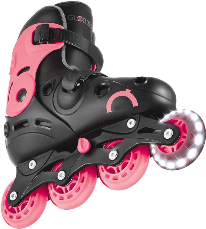 Globber Inline Skates Lights No 34-37 Coral Pink (785-110) (2)
