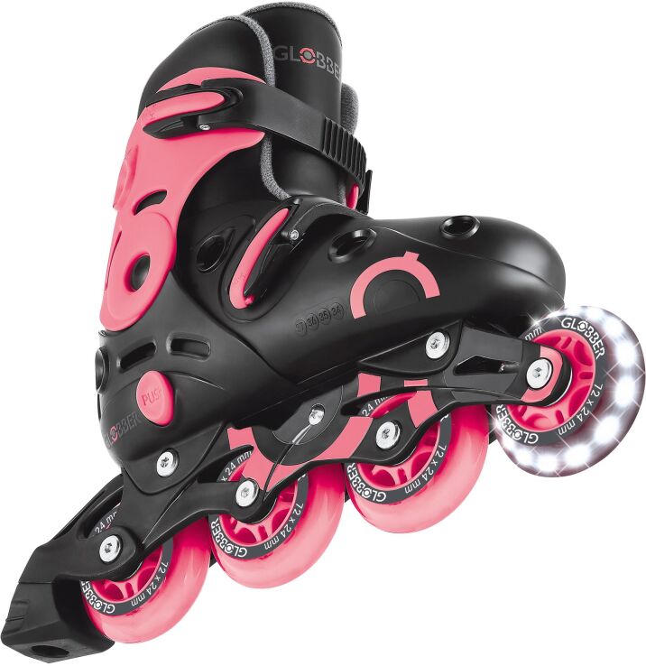 Globber Inline Skates Lights No 34-37 Coral Pink (785-110) (3)