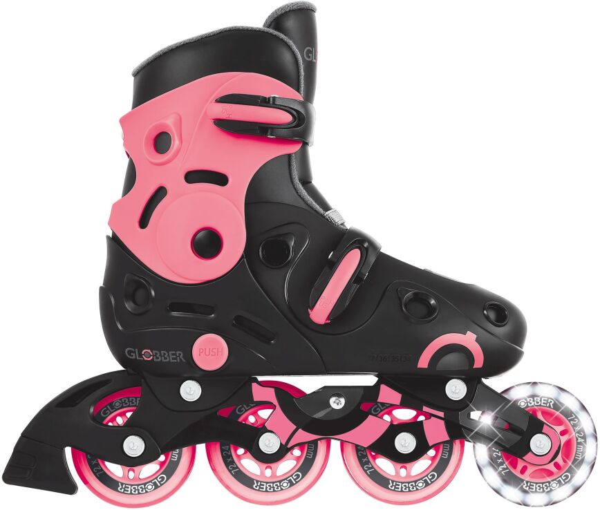 Globber Inline Skates Lights No 34-37 Coral Pink (785-110) (4)