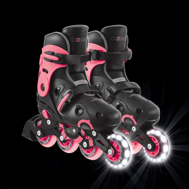 Globber Inline Skates Lights No 34-37 Coral Pink (785-110) (6)