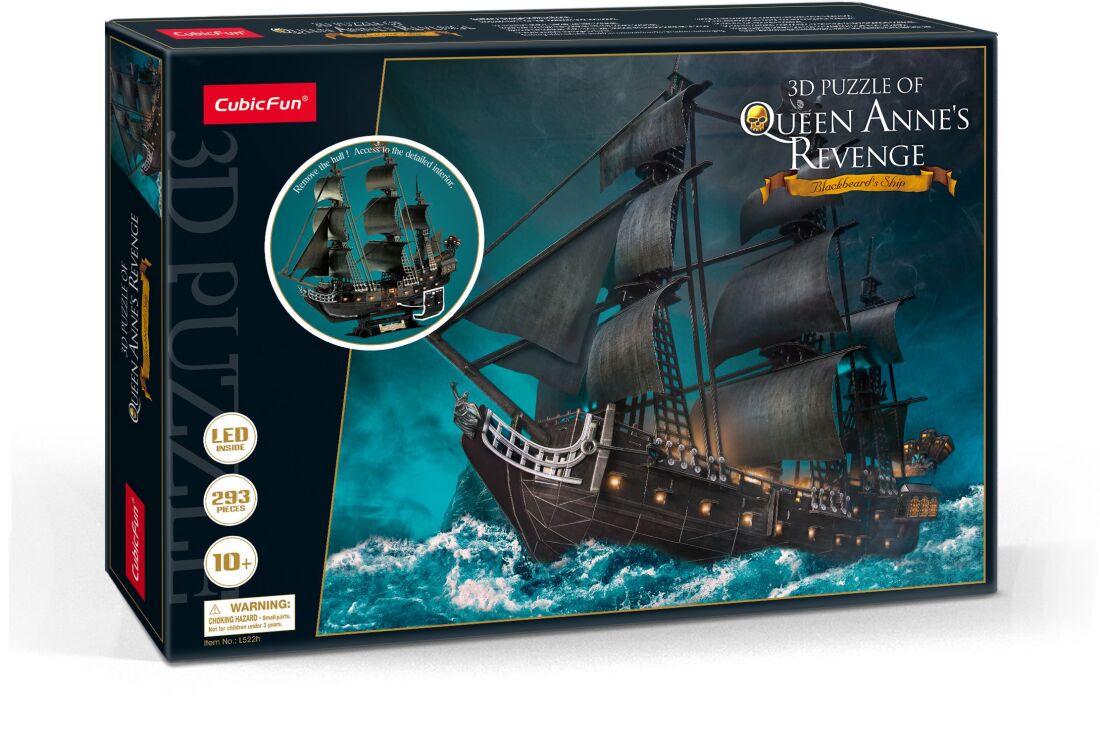 CubicFun Παζλ 3D LED-Queen Anne's Revenge 293Τμχ (L522h) (0)