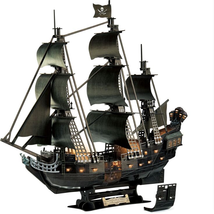 CubicFun Παζλ 3D LED-Queen Anne's Revenge 293Τμχ (L522h) (1)