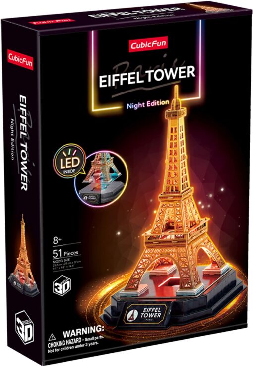 CubicFun Παζλ 3D LED-Eiffel Tower Night Edition 51Τμχ (L534h) (0)