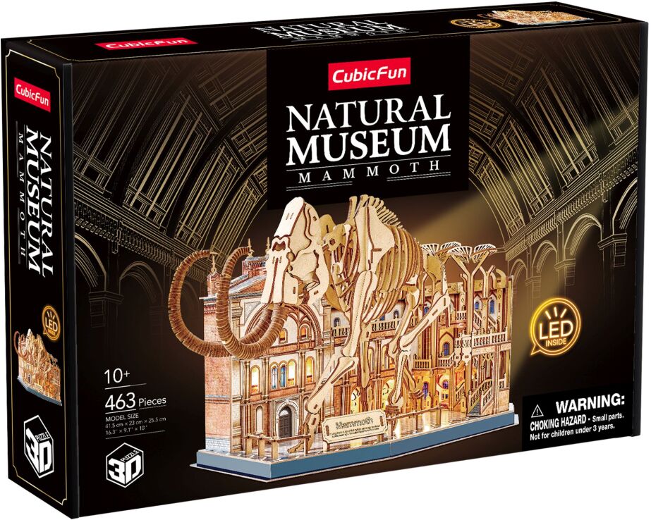 CubicFun Παζλ 3D LED Ξύλινο Natural Museum-Μαμούθ 463Τμχ (L547h) (0)