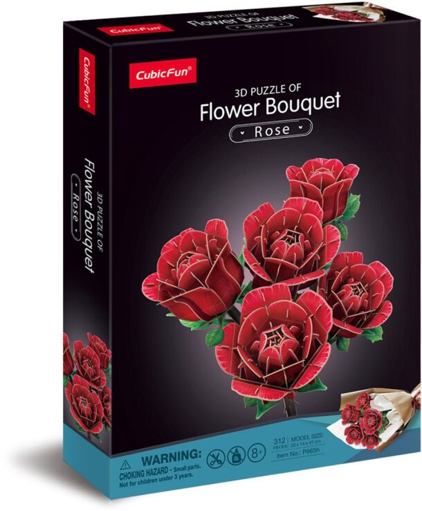 CubicFun Παζλ 3D Flower-Rose Bouquet 312Τμχ (P865h) (0)