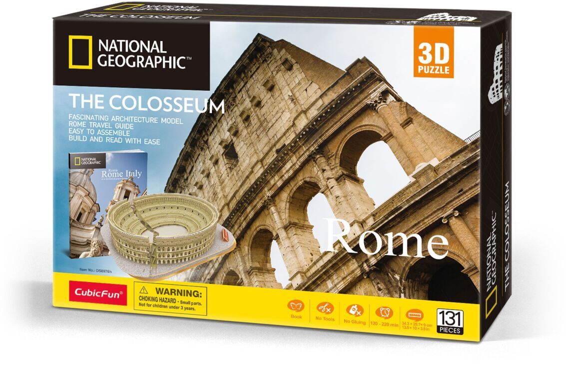 CubicFun Παζλ 3D Naational Geographic-The Colosseum 131Τμχ (DS0976h) (0)