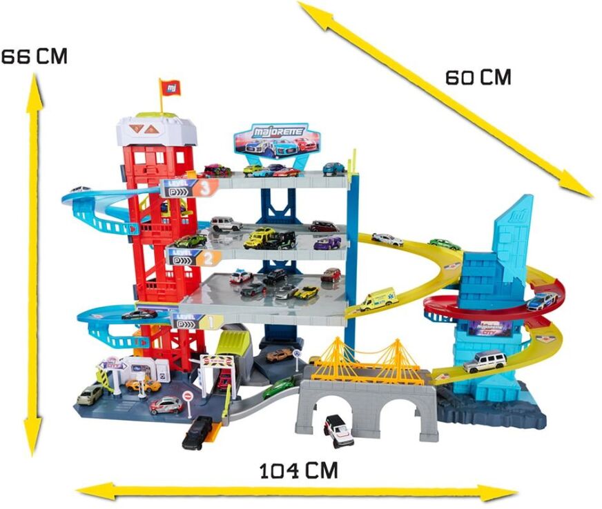 Majorette Γκαράζ Double Track 4 Levels+4 Αυτοκίνητα (8502009002) (2)