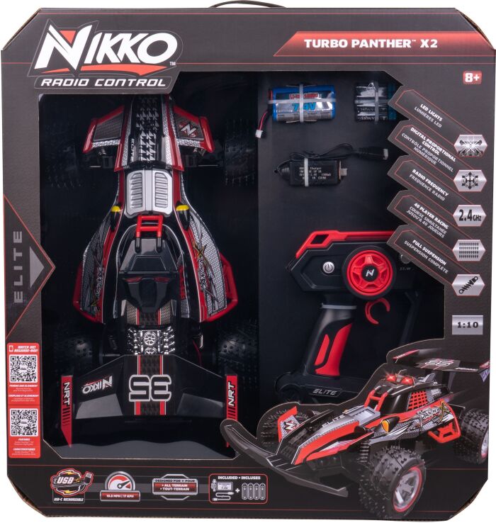 Nikko Τηλεκατευθυνόμενο Turbo Panther X2 Red 2.4GHZ 1:10 (19011) (1)