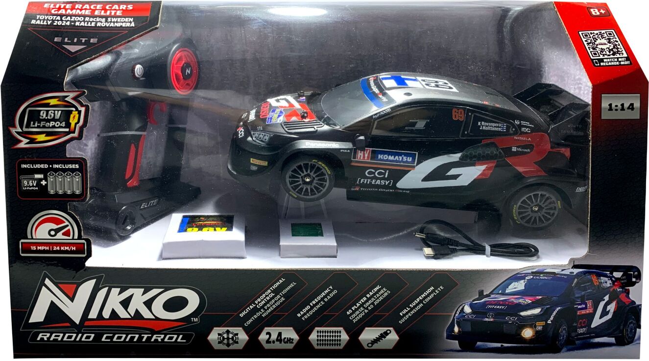 Nikko Τηλεκατευθυνόμενο Elite Toyota Gazoo Sweden Rally 2.4GHZ 1:14 (10415) (1)