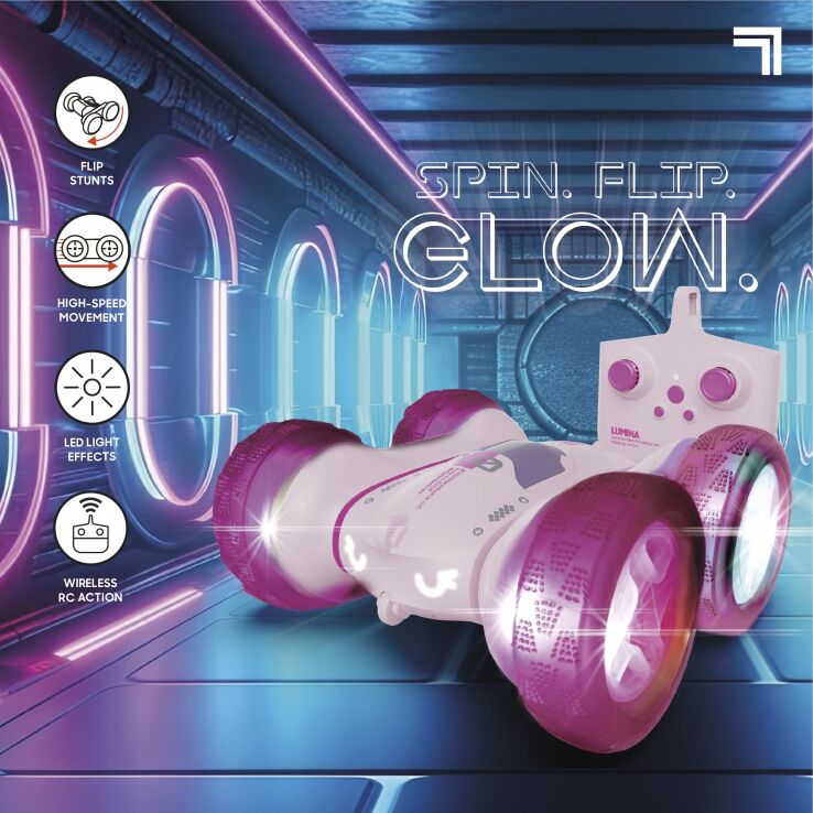 ThreeSixty Τηλεκατευθυνόμενο Όχημα 360° Flip Stunt Lumina Pink (1261022210) (5)
