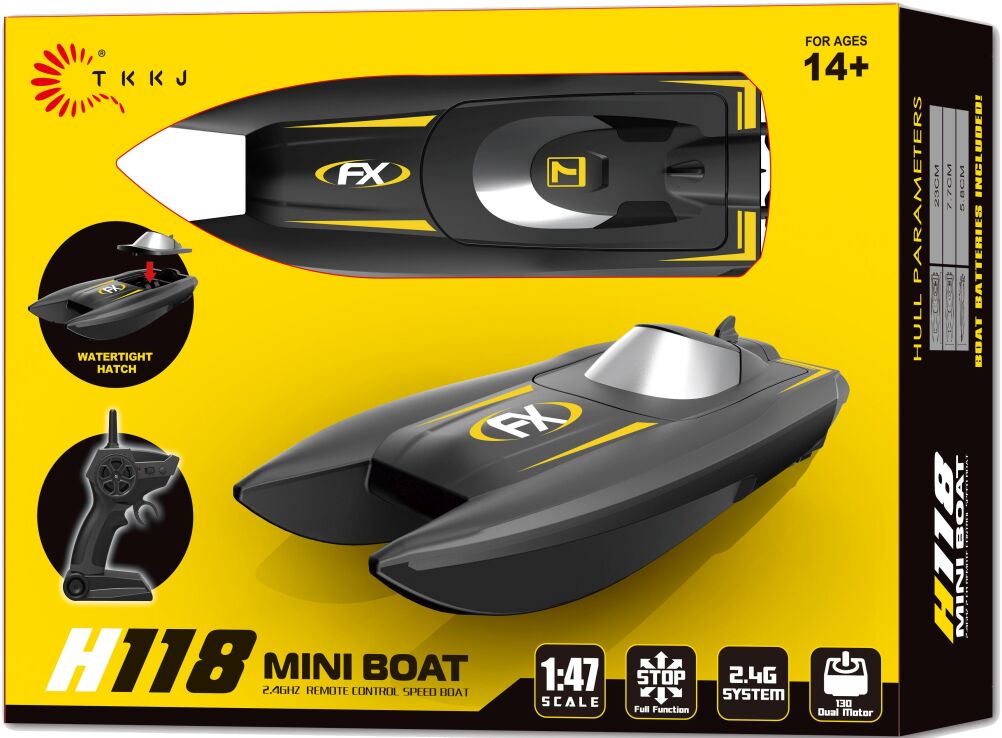 BW Τηλεκατευθυνόμενο Σκάφος Mini Speed Boat 2.4G 1:47 (H118) (1)