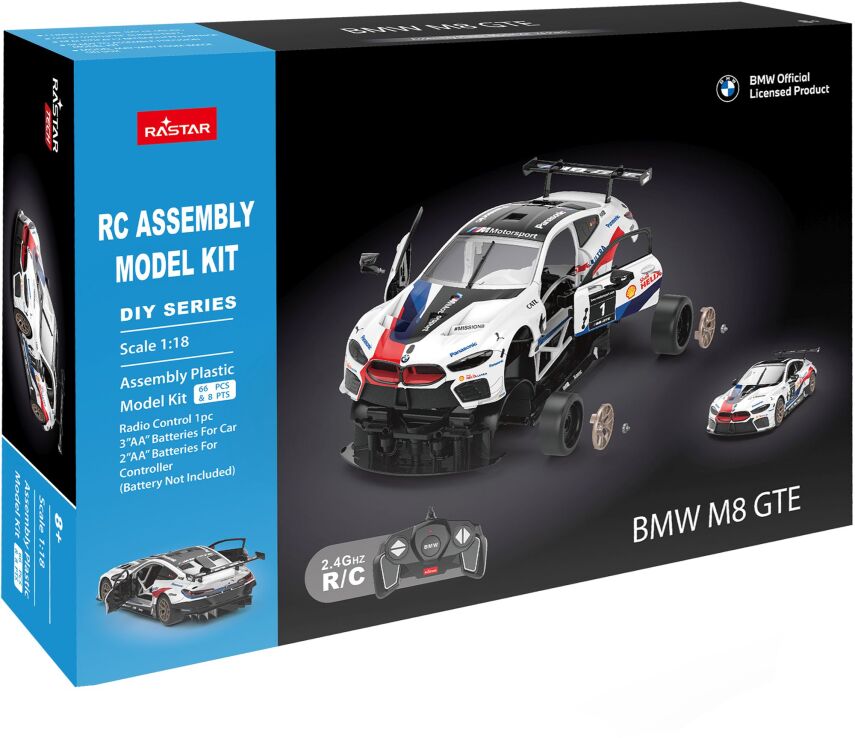 Rastar Τηλεκατευθυνόμενο Diy Kit BMW M8 GTE 1:18 (97200) (1)