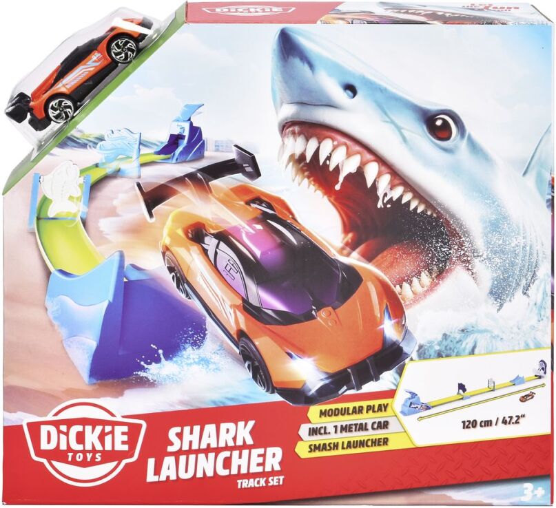 Dickie Shark Launcher Πίστα 120cm & 1 Αυτοκίνητο (203333000) (1)