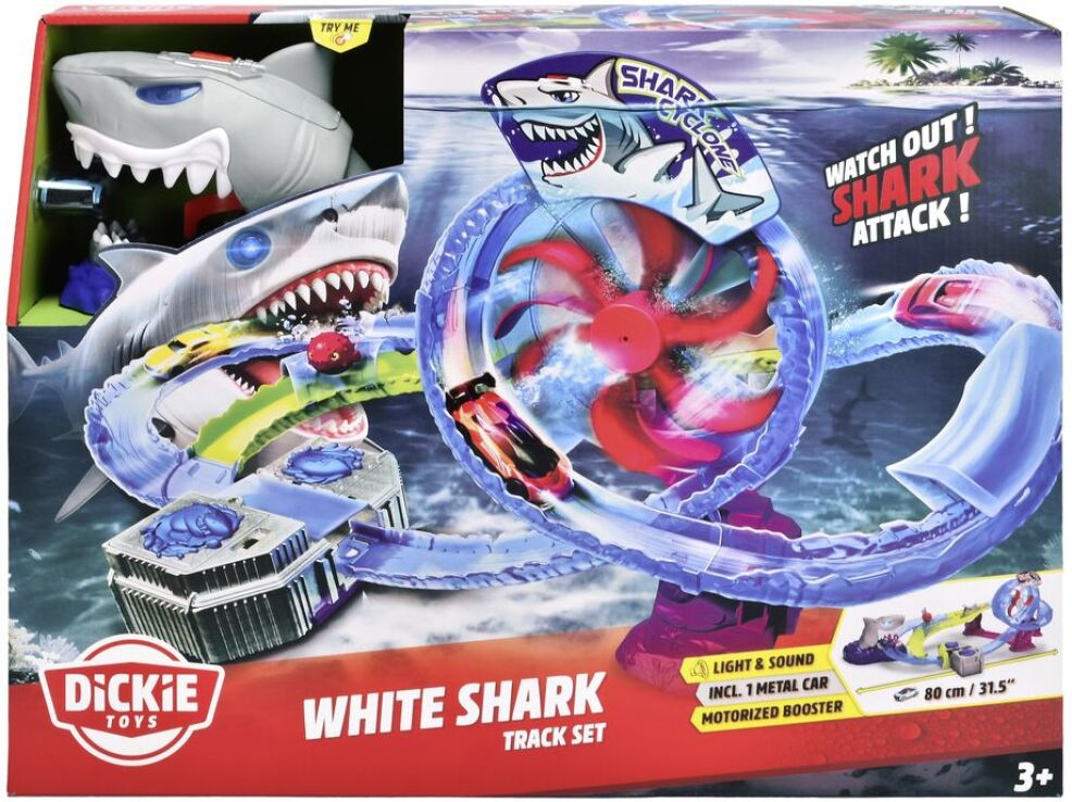 Dickie White Shark Πίστα 80cm & 1 Αυτοκίνητο (203338002) (1)