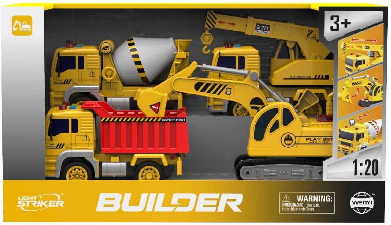 BW F/P Σετ Οχήματα Construction 1:20 (WY510-4) (1)