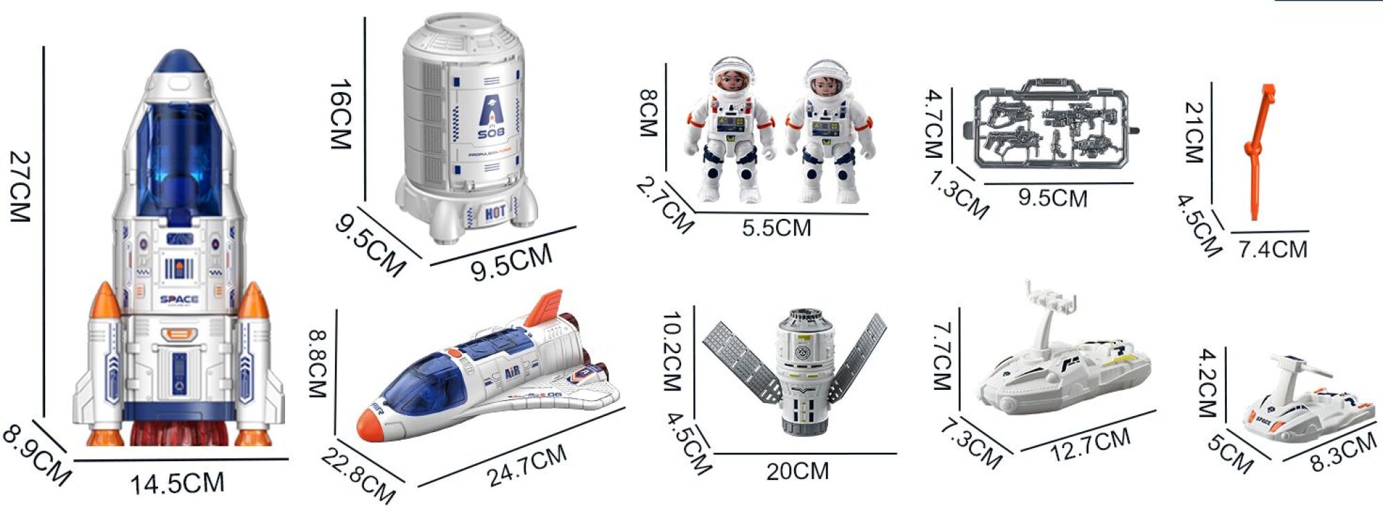 Λαμπάδα BW Σετ Space Διαστημικός Σταθμός Playset (H323-2) (2)