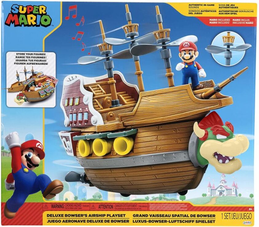 JP Nintendo Φιγούρα 2.5" Super Mario Deluxe Bowser Ship Playset (404294) (1)
