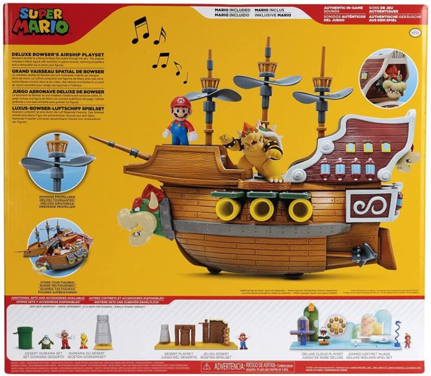 JP Nintendo Φιγούρα 2.5" Super Mario Deluxe Bowser Ship Playset (404294) (2)