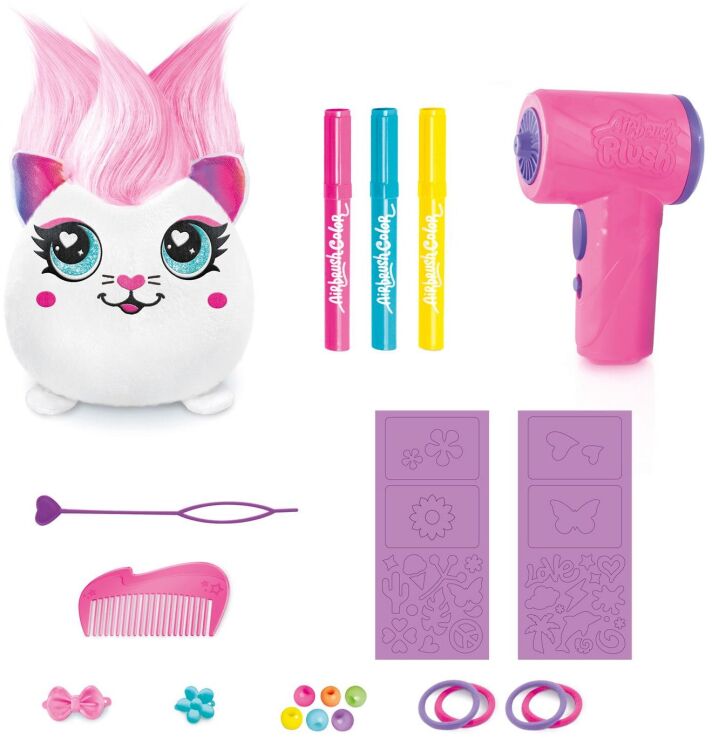 Canal Airbrush Plush Λούτρινο Hair'Iffic Squish Pals-2 Σχέδια (AIR040) (3)