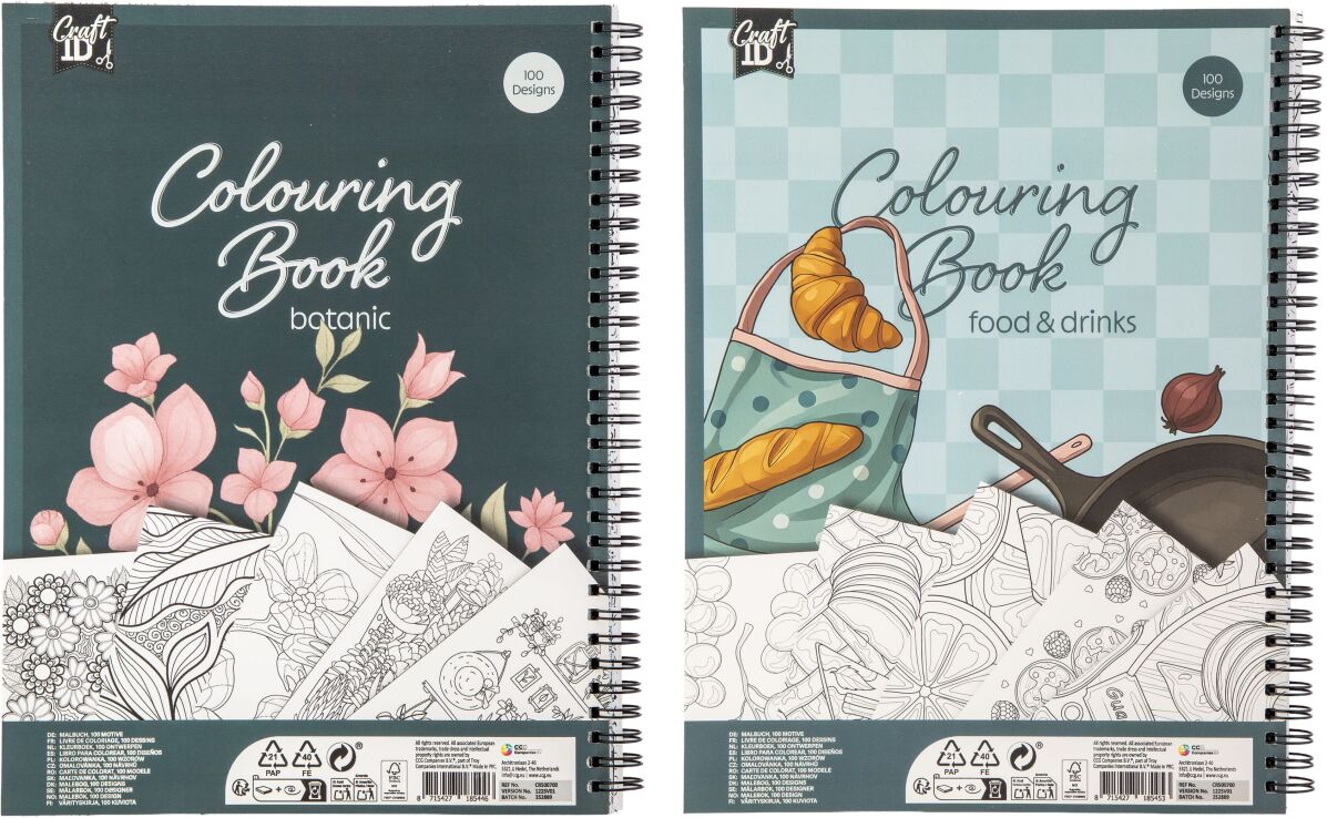 CCG Craftid Μπλοκ Ζωγραφικής 50 Φύλλων Colouring Book-2 Σχέδια-1Τμχ (CR500700) (1)