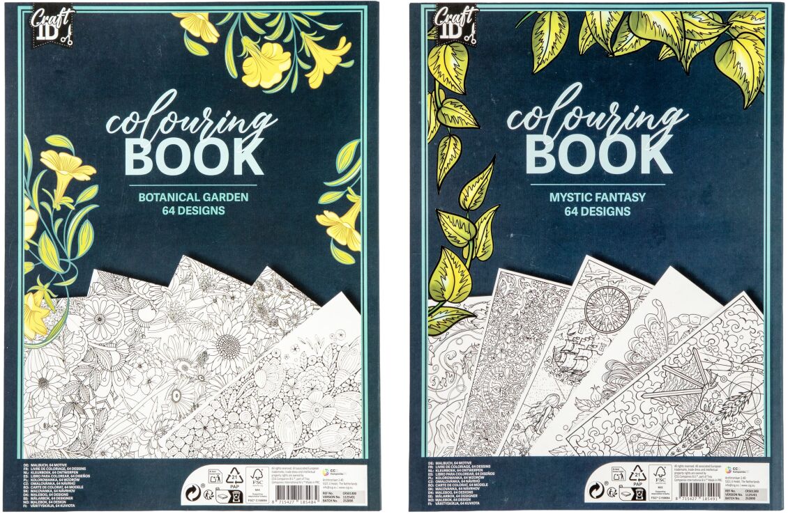 CCG Craftid Μπλοκ Ζωγραφικής 32 Φύλλων Colouring Book-2 Σχέδια-1Τμχ (CR501300) (1)