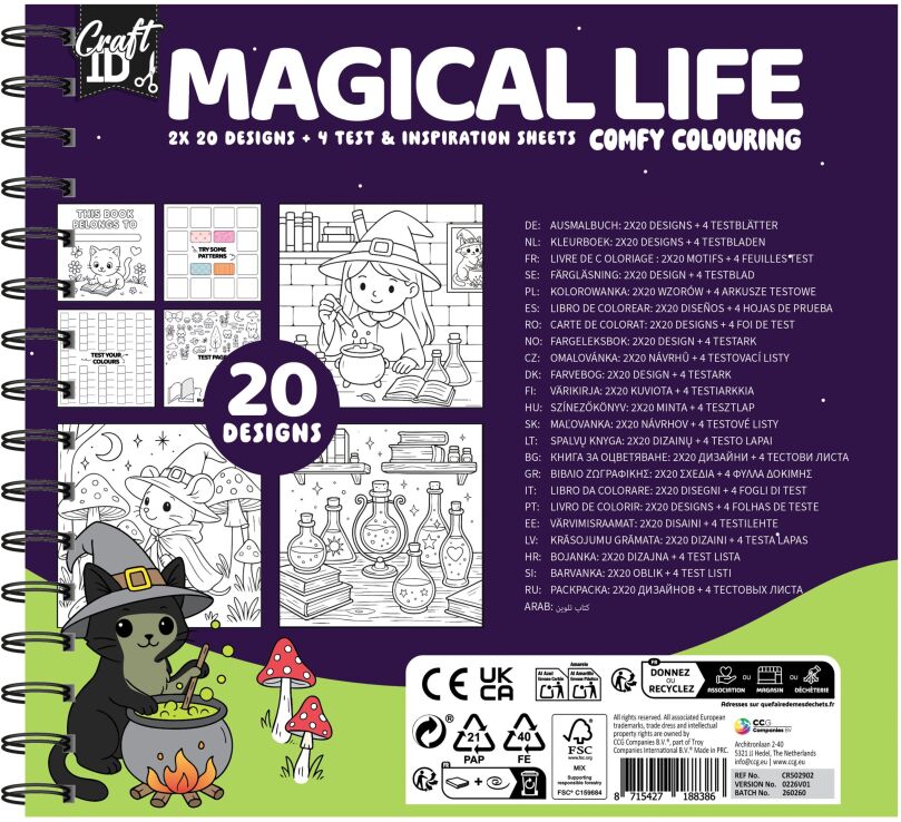 CCG Craftid Μπλοκ Ζωγραφικής 44 Φύλλων Colouring Book-2 Σχέδια-1Τμχ (CR502902) (1)