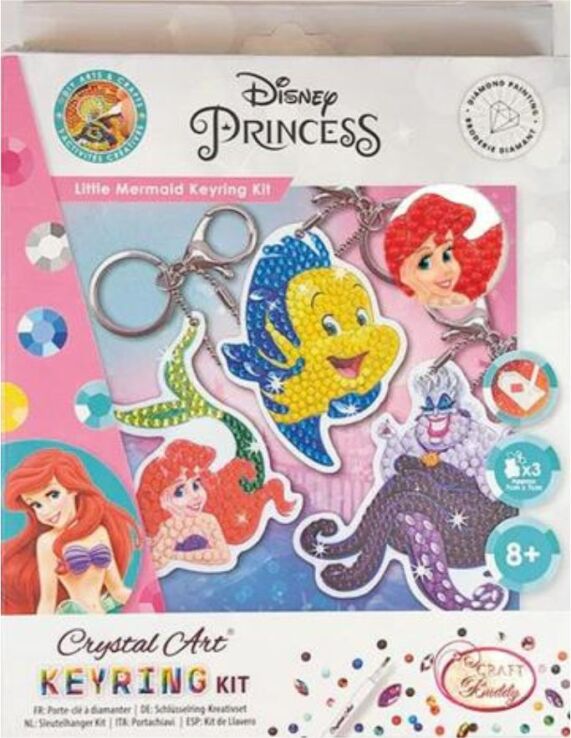 Craft Buddy Μπρελόκ Crystal Art Little Mermaid (CAKC-DNYSET1) (1)