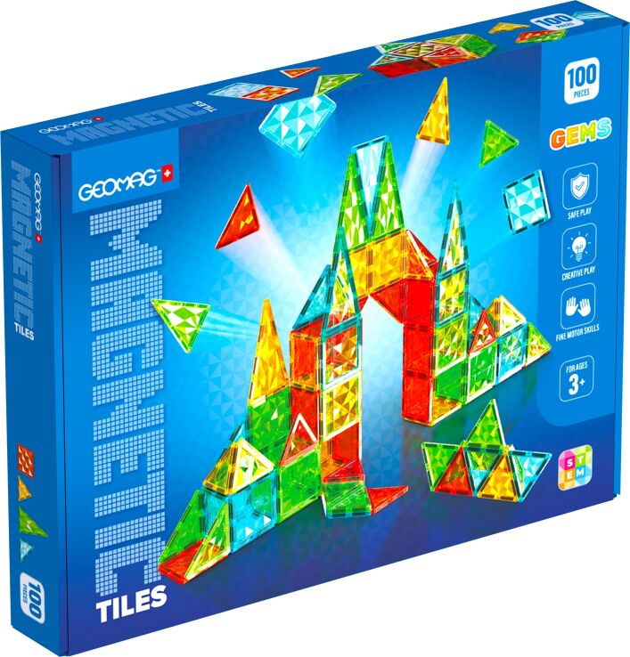 Geomag Magnetic Tiles Gems 100pcs. (PF.224.104.00) (0)