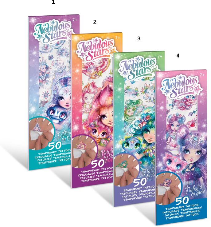 Nebulous Stars Temporary Mini Pad Tattoos-4 Σχέδια (11458) (1)