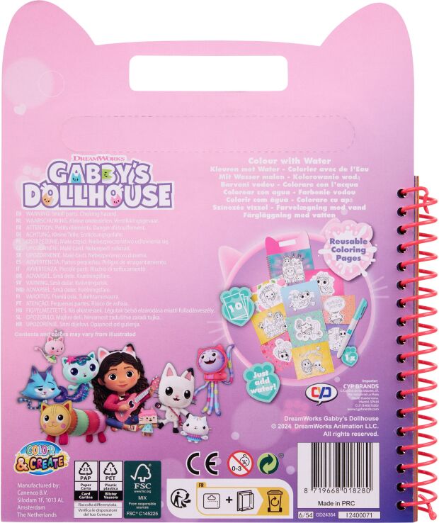 Canenco Gabby's Dollhouse Colour With Water (GD24354) (2)