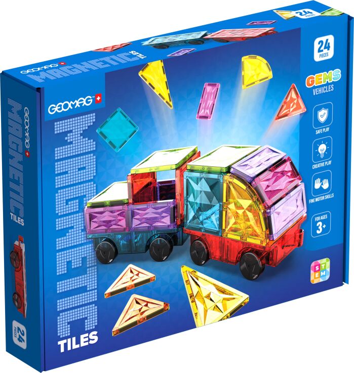 Geomag Magnetic Tiles Gems Vehicles 24pcs. (PF.224.211.00) (0)