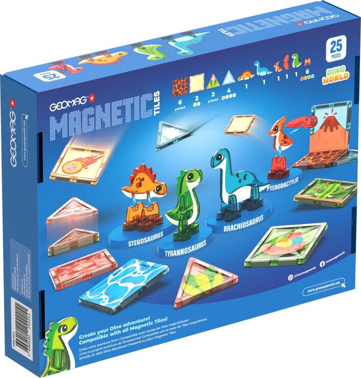Geomag Magnetic Tiles Dino World 25pcs. (PF.224.221.00) (4)