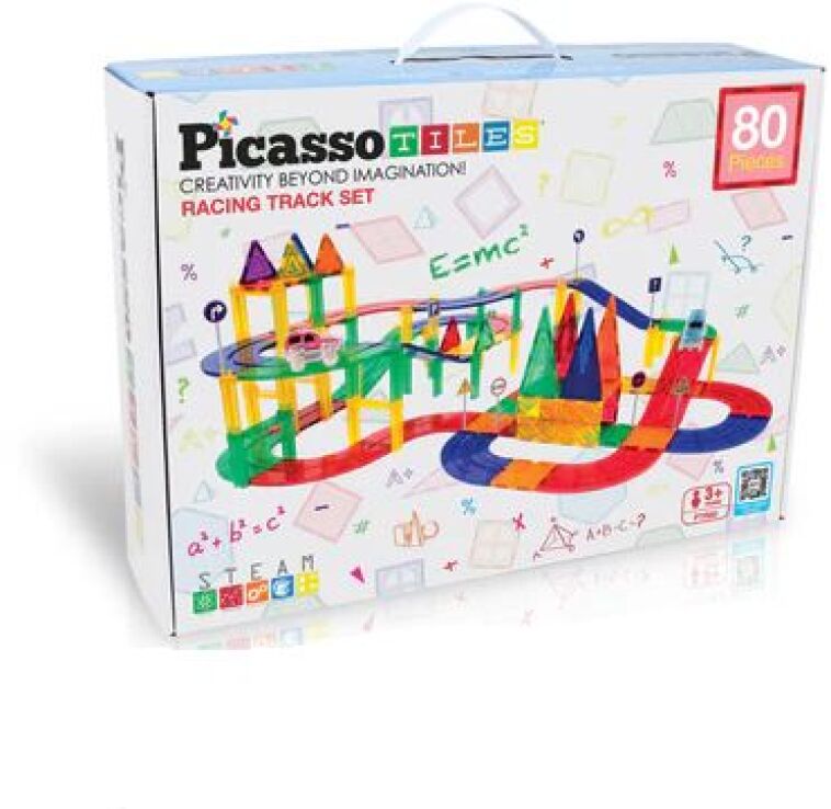 Picasso Tiles Magnetic Building Racing Track Set 80Τμχ (PTR80) (0)