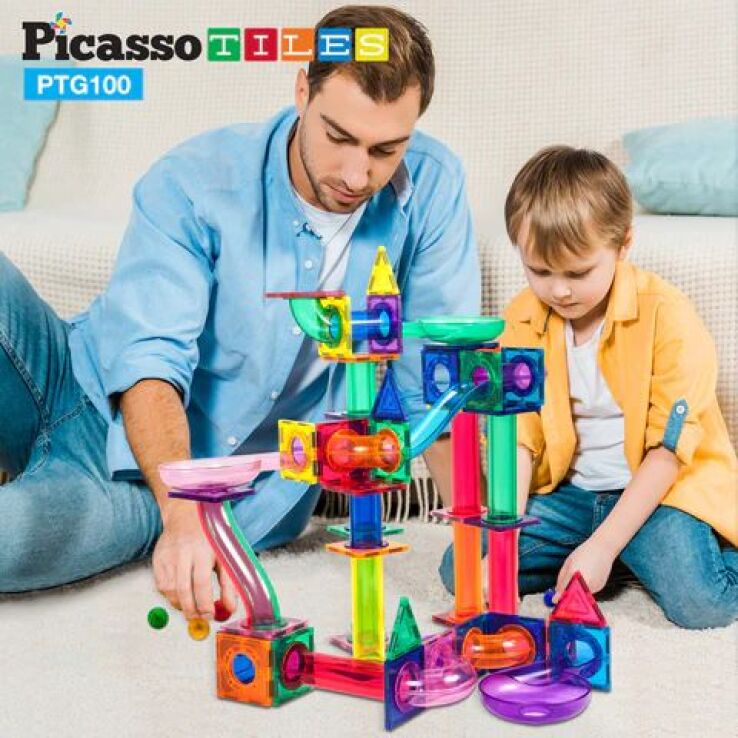 Picasso Tiles Magnetic Run Set 100Τμχ (PTG100) (5)