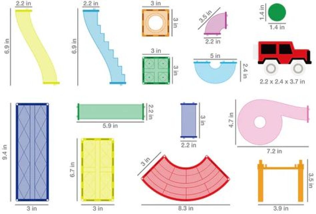Picasso Tiles Marble Run Racing Track Set 2 In 1 108Τμχ (PTG108) (4)