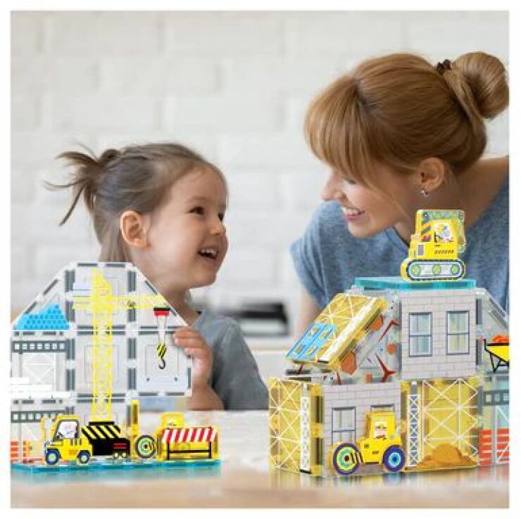 Picasso Tiles Construction Set With 8 Vehicles 45Τμχ (PTQ11) (5)