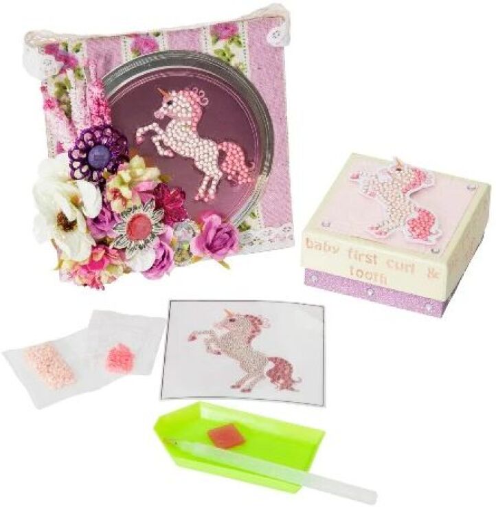 Craft Buddy Crystal Art Motif Faiytale Unicorn 9X9cm (CAMK-16) (1)