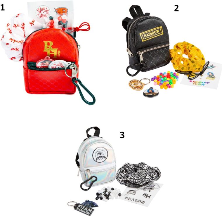 RMS Rainbow High Mini Accessory Backpack-3 Σχέδια (90-0035) (1)