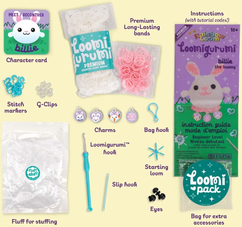 Rainbow Loom Loomigurumi Σετ Κουνελάκι (A0222) (3)