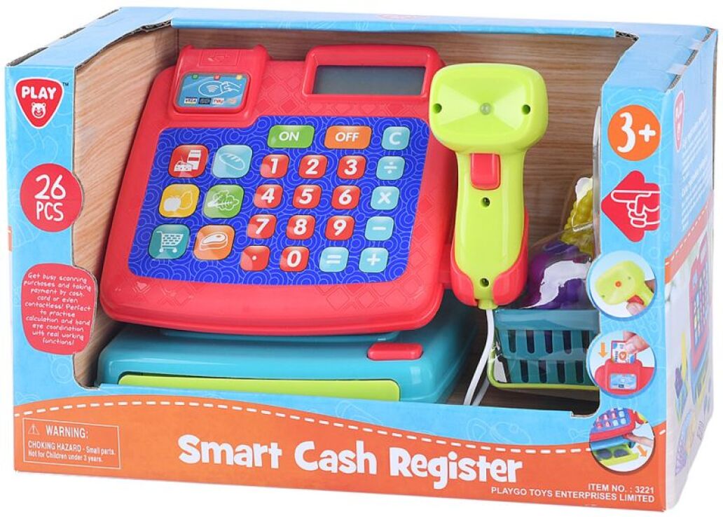Playgo Smart Ταμειακή Μηχανή B/O 26 Τμχ (3221) (1)