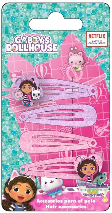 Cerda Gabby's Dollhouse Σετ Hair Clips 4Τμχ (2500003451) (0)