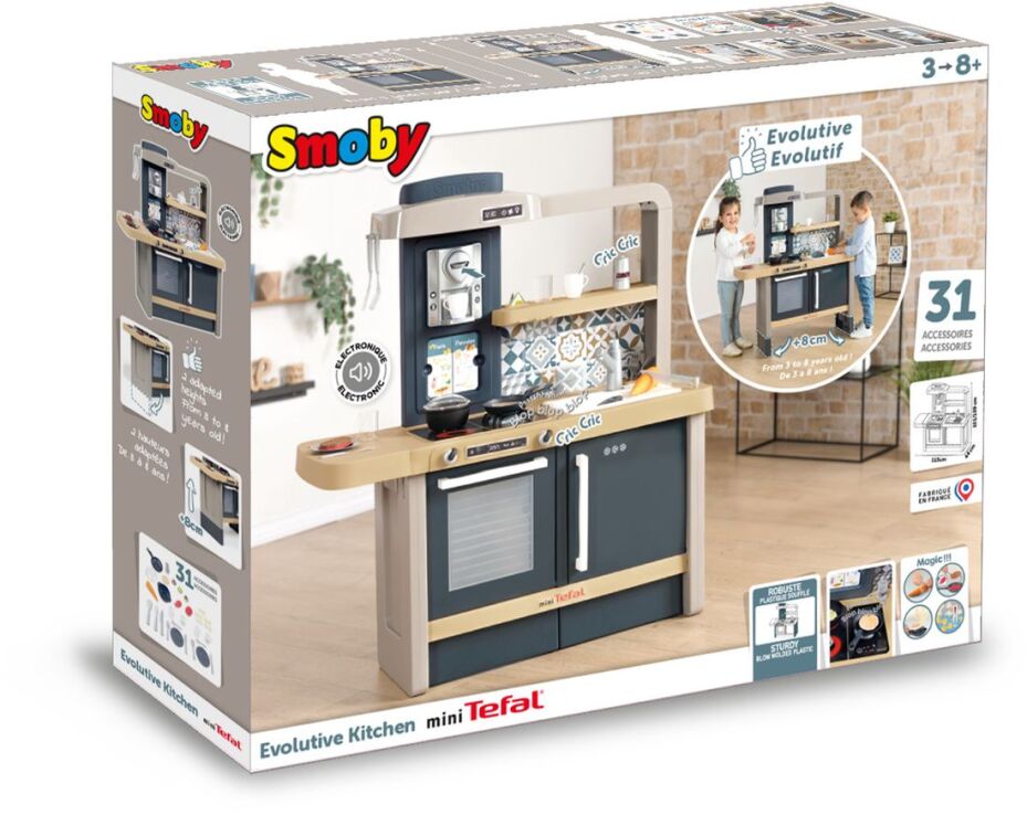 Smoby Tefal Κουζίνα Evolutive (312308) (1)