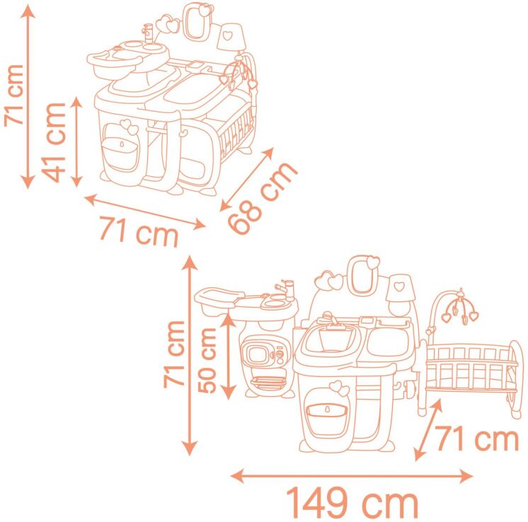 Smoby Baby Nurse Σετ Φροντίδας Μωρού Play Center (7/220394) (3)