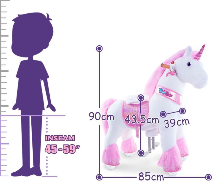 PonyCycle Ride On Μονόκερος Ροζ M-402 (Ux402) (3)