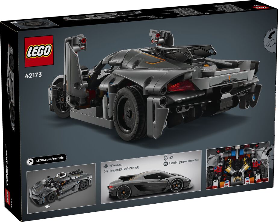 LEGO Technic Koenigsegg Jesko Absolut Grey Hypercar (42173) (10)