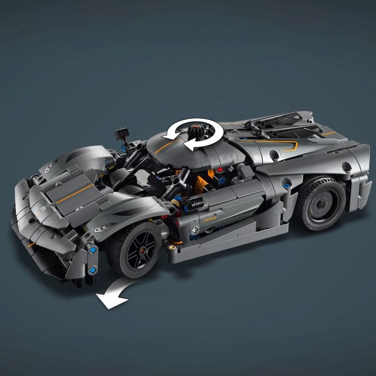 LEGO Technic Koenigsegg Jesko Absolut Grey Hypercar (42173) (3)