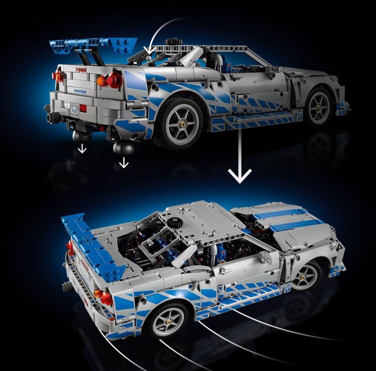 LEGO Technic 2 Fast 2 Furious Nissan Skyline GT-R (R34) (42210) (4)