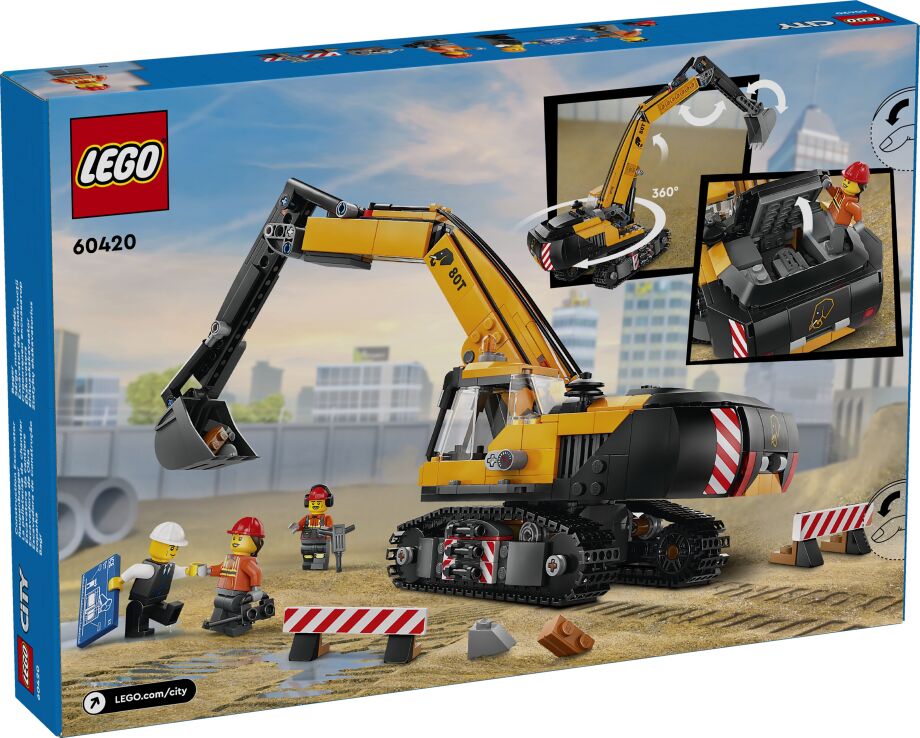 LEGO City Yellow Construction Excavator (60420) (8)